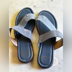 Donald J. Pliner Blue Sandals with Suede Strap 8 NEVER WORN